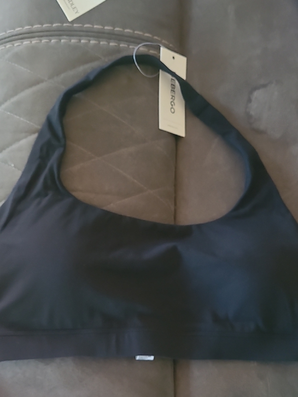 Eberjey Black Halter Sports Bra